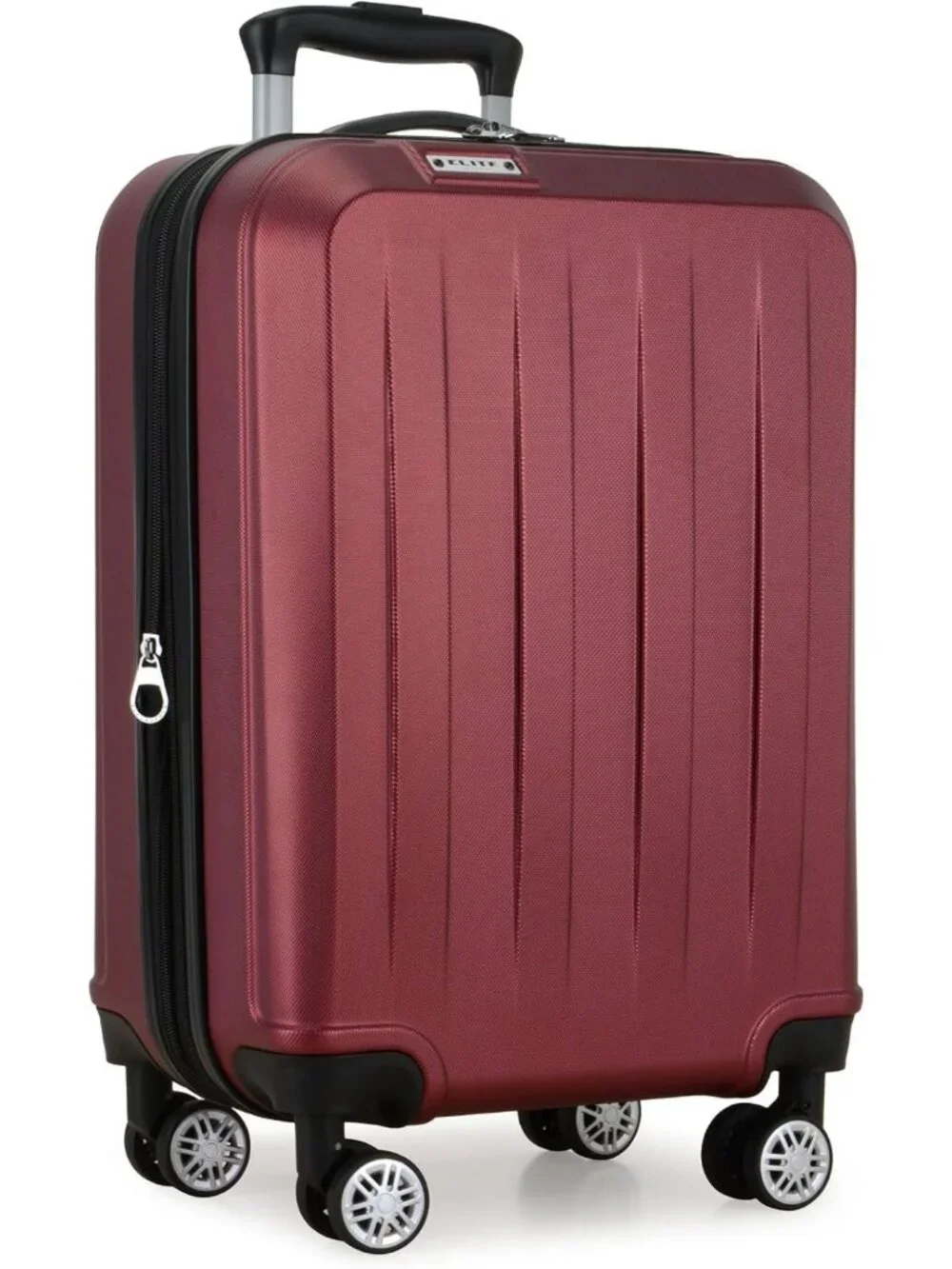 Expandable Hardside Spinner Carry-On Luggage, Burgundy, 21